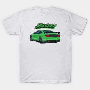 Rear Car Mustang green T-Shirt